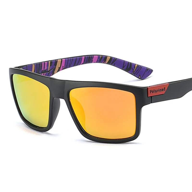 

Солнцезащитные очки Мужские квадратные поляризационные, классические брендовые дизайнерские винтажные модные зеркальные солнечные очки с чёрными линзами