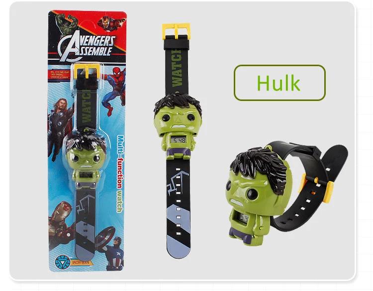 Детские цифровые часы Disney с героями мультфильмов Marvel 3d-проекция супергерои