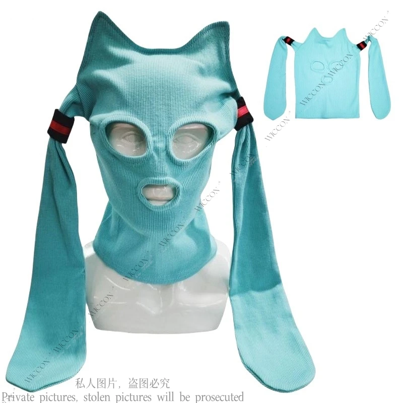 Милый головной убор с двойным хвостиком для косплея mikku Brighten One's Personality Rejection Social