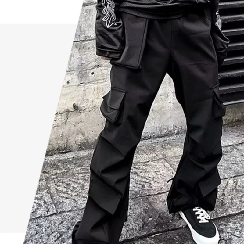 Мотоциклетные Брюки Для Мужчин И Женщин Плиссированные Эластичные Повседневные