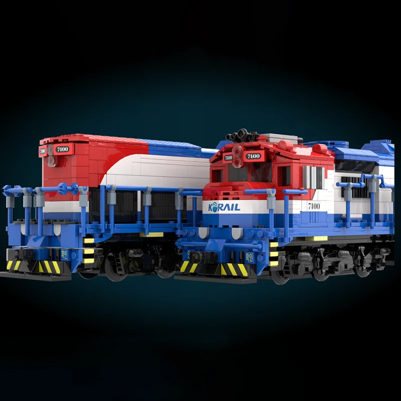 Фото Набор для сборки модели дизельного локомотива Тип 7400 (2087 деталей) MOC City Korea Railways - Конструктор DIY - Подарок на праздники и день рождения №4