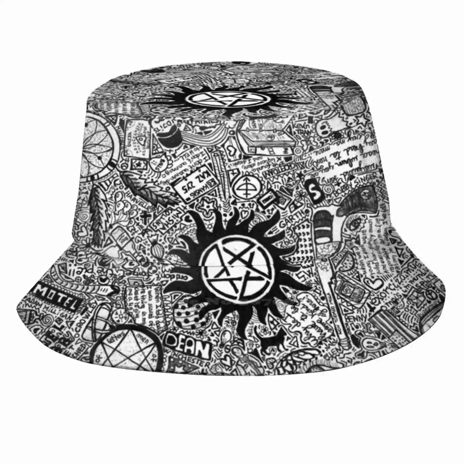 

Spnworld Flat Top Breathable Bucket Hats Spnfamily Supernatural World Samulet Jensen Ackles Jared Padalecki Sam Winchester Dean