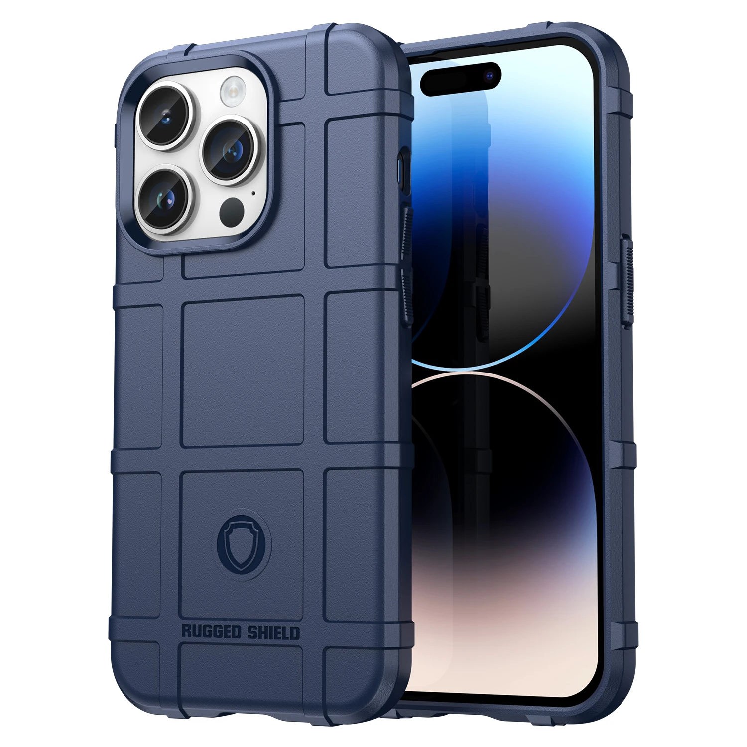 

Blue Rugged Shield Shockproof Armor Case For iPhone 14 Pro Case