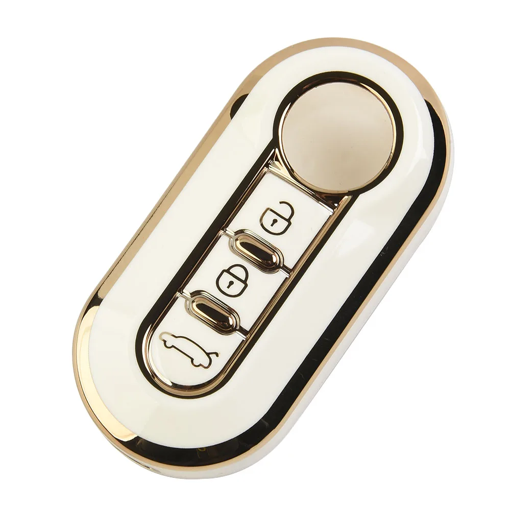 

1pc 3 Button Remote Key Fob Repair Cover Case Kit Soft TPU Replacement For Fiat Automotive Key Accessories