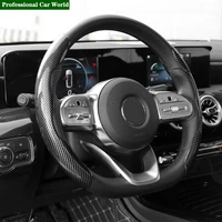 carbon fiber universal car steering wheel case cover non slip auto interior decoration car accessories 1pair steering wheel case