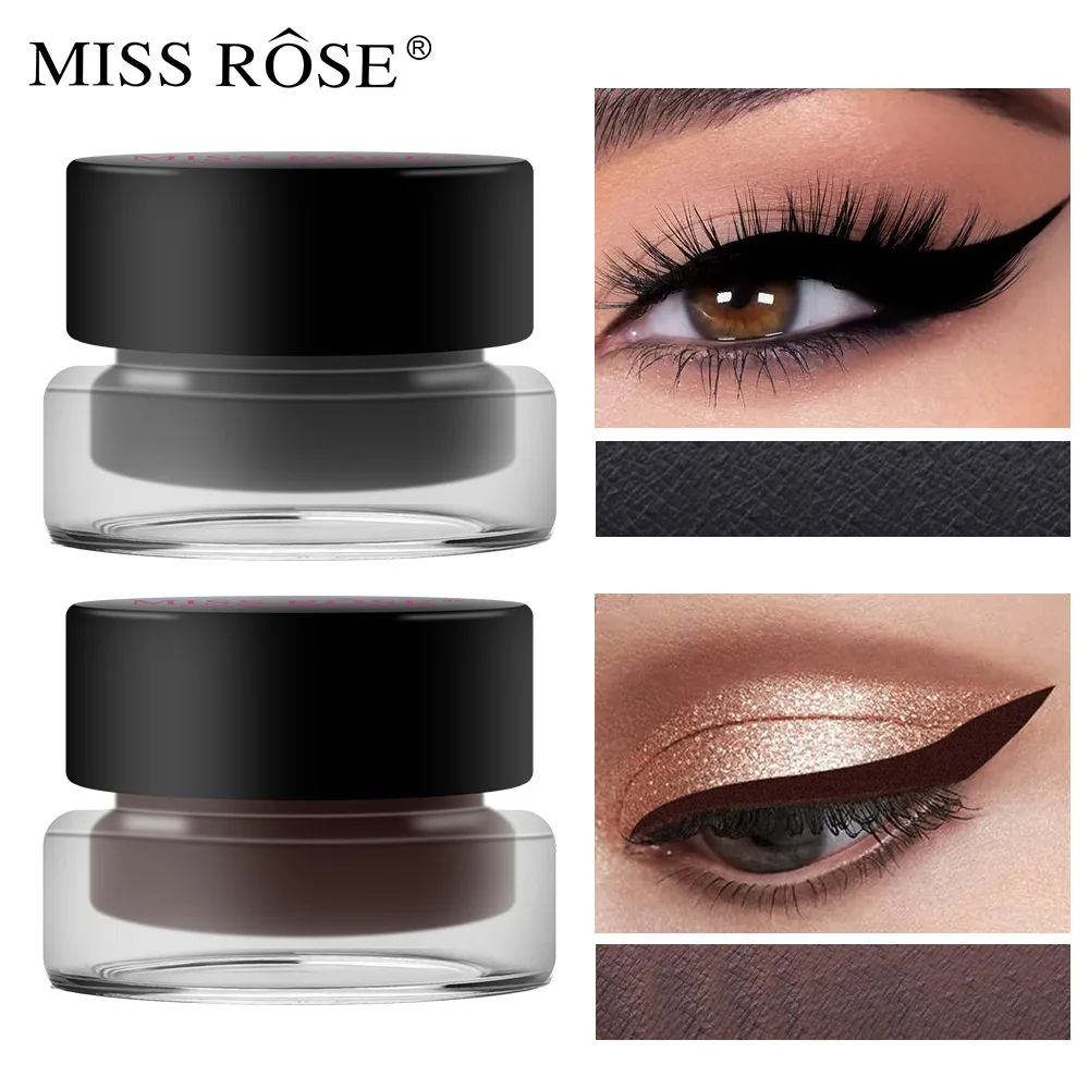 

MISS ROSE 2 Colors/1set Professional Black Eyeliner Waterproof Eye Liner for Beauty First Scholar Delineador De Ojo