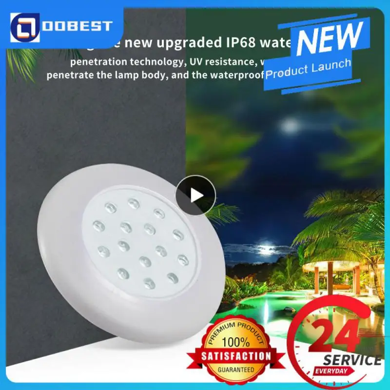 

1~6PCS Underwater RGB Pool Light 12V LED Light IP68 Waterproof Seven Colorful Atmosphere Light Pool Wall Under Water Outdoor