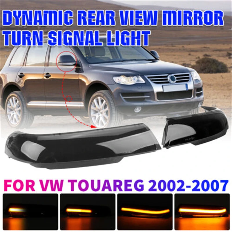 

LED Dynamic Side Mirror Indicator Turn Signal Light For VW Touareg 7L 2002-2007
