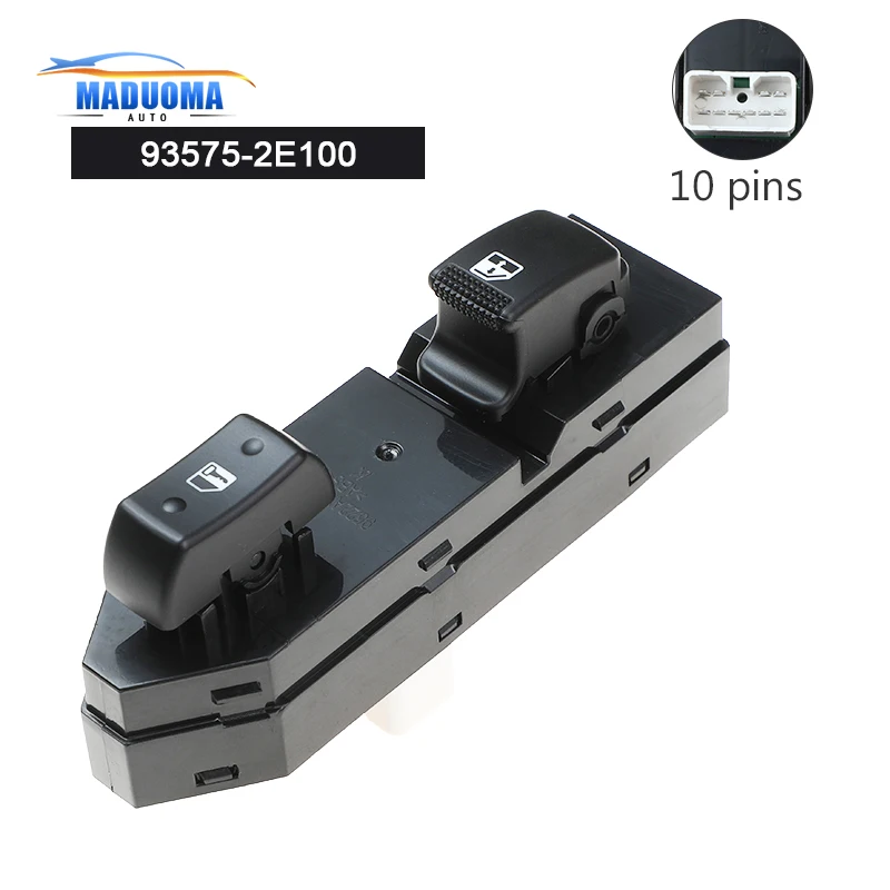 Новый 10-контактный одиночный переключатель электрического окна 935752 E100 93575-2E100 Для