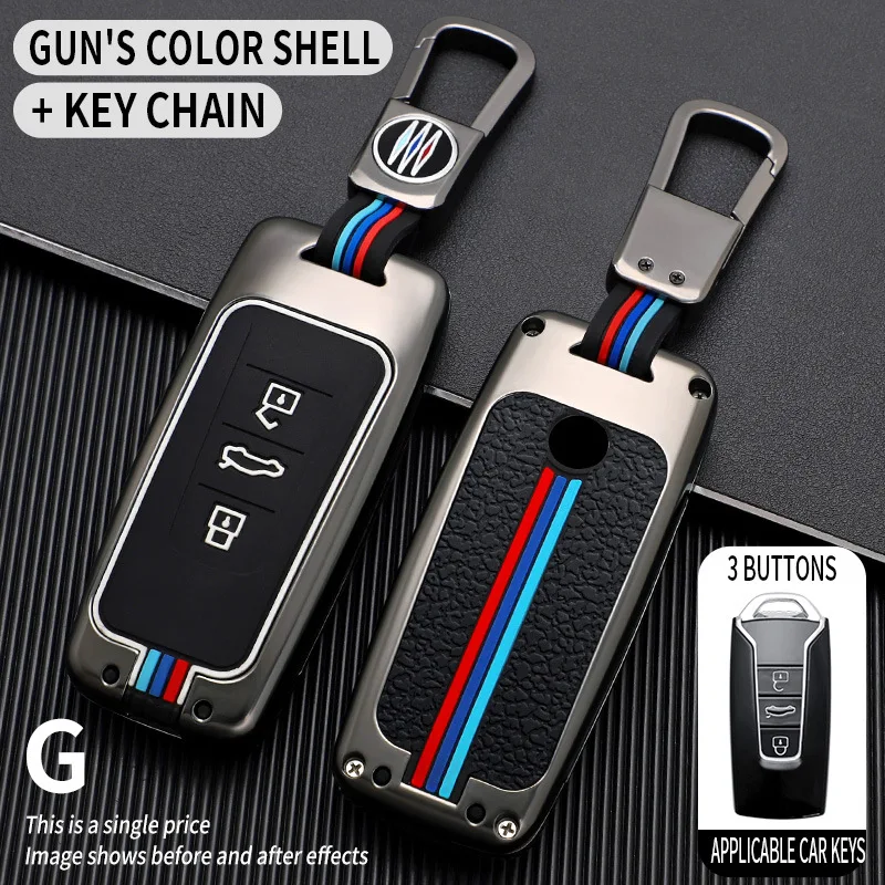 

Zinc Alloy Car Key Case Cover Shell Bag For VW Volkswagen Touareg 2018 2019 2020 2021 3button Remote Keyless Sleeve Jacket