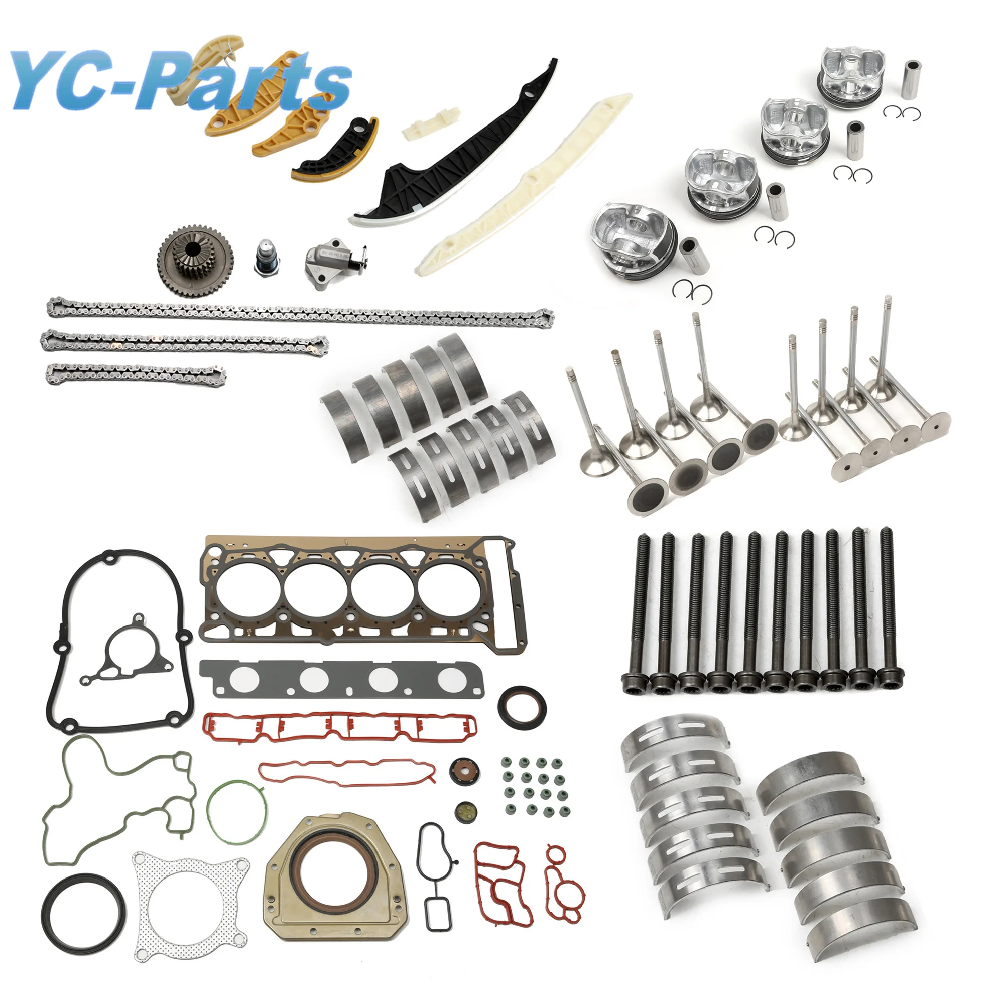 EA888 MK2 1 8 T большой + 0 5 мм поршневая прокладка подшипников Комплект ГРМ болты