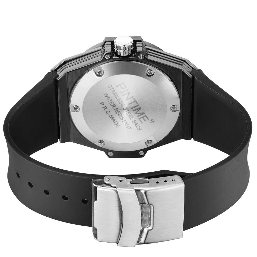 New Cool Designer Sport Watch For Men Waterproof Large Dial Steel Men Watches Rubber Strap Male Quartz Wristwatch AAA Clock Hour