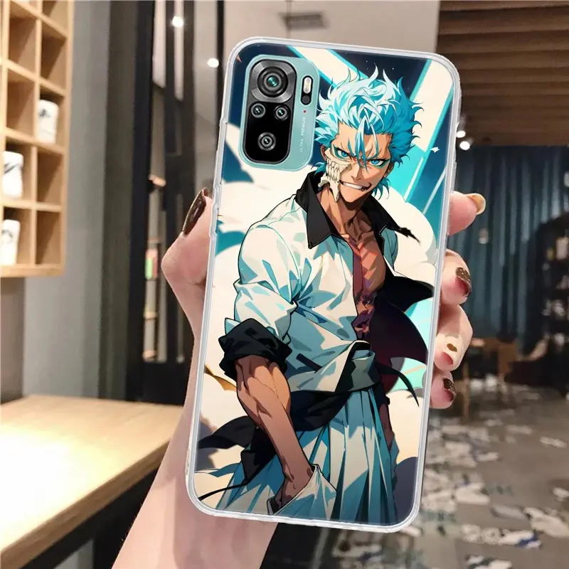 Мягкий чехол для телефона Grimmjow 6 Bleach Xiaomi Redmi Note 14 13 12S 12 11S 11 11E Pro Plus 10S 10 9S 9 Note14 с