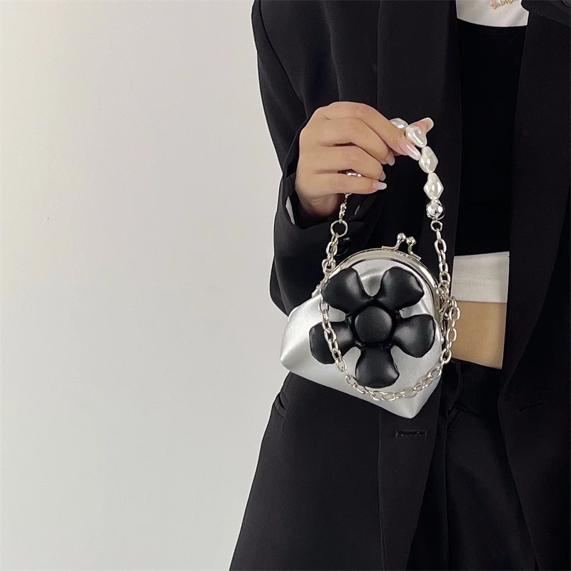 

Y2K Flower Bag For Women Gothic Punk Mini Fashion Crossbody Hot Girls Messenger Bag Harajuku Japanese Cute Lolita Clutch Purse