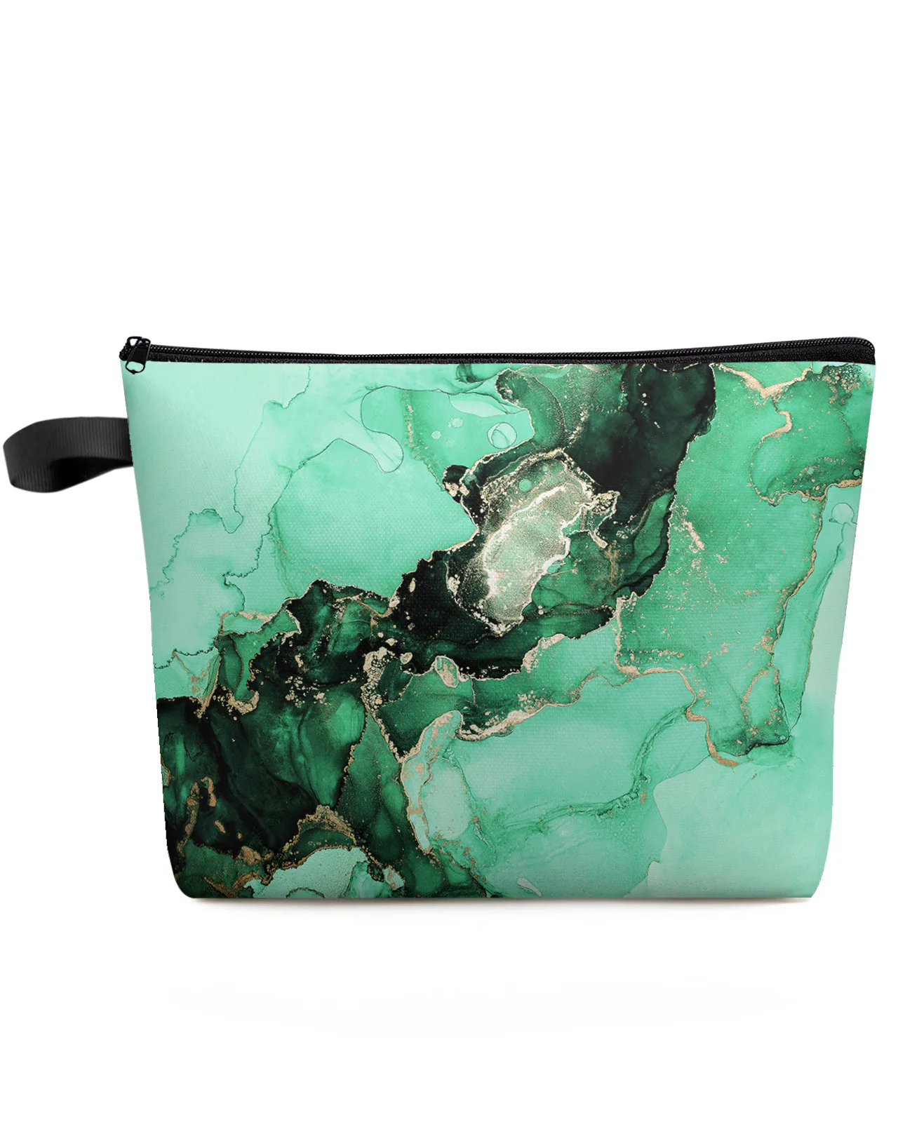 

Marble Texture Green Makeup Bag Pouch Travel Essentials Lady Women Cosmetic Bags Toilet Organizer Kids Storage Pencil Case