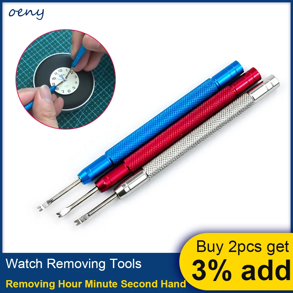 

2pcs Alloy Steel Watch Hand Level Presser Watch Needle Lifting Removing Hour Minute Second Hand Pressing Setting Repairing Tools