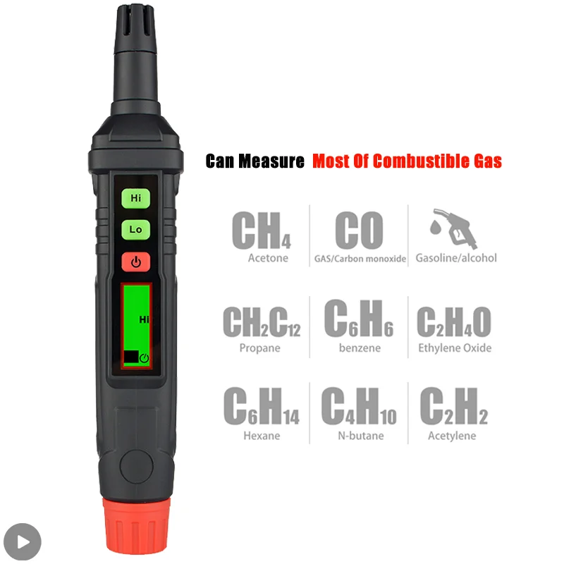 

HABOTEST Portable Gas Leak Detector Alarm Combustible Gas Detector with Audible and Visual Alarm All Types of FlammableGases