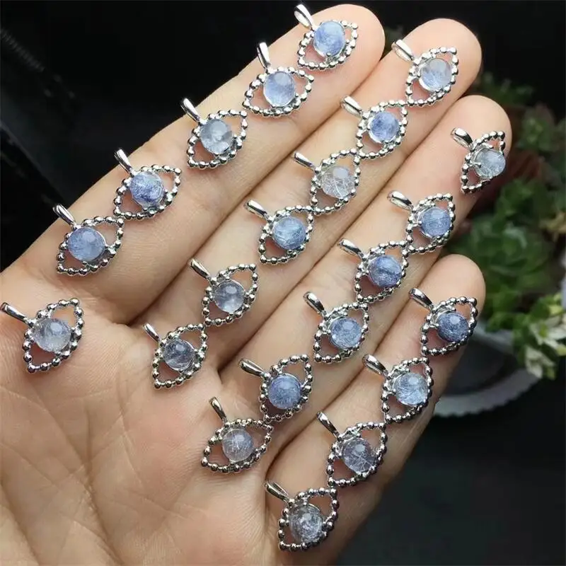 Натуральный кулон в виде глаза Dumortierite S925 лечебные камни милая Золотая Рыба для