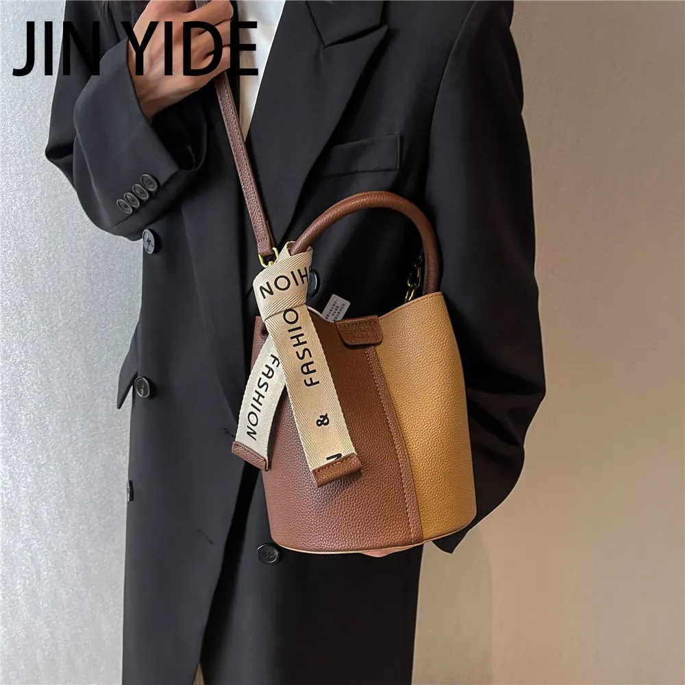 Luxury Designer Bucket Small Tote Handbags for Women Winter 2023 Trend Fashion Ribbon Top Handle Ladies Shoulder Crossbody Bags