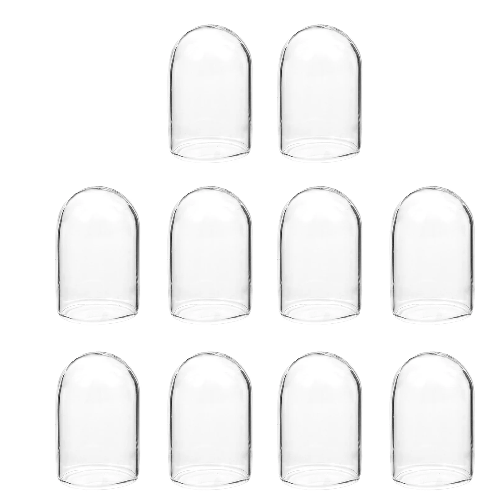 

10 Pcs Cloches For Plants Glass Dome Flower Display Bell Jar DIY Eternal Preserved Rose Covers Simple Cloches Plants