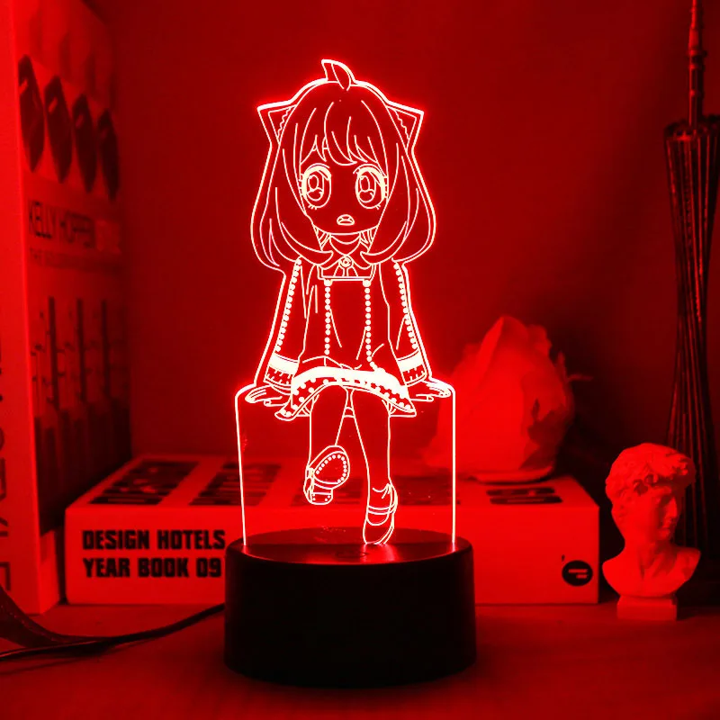 

Anime SPY×FAMILY Joel Lloyd Anya Hand-held Cartoon Desktop Decoration Touch 3D Night Light Home Decorations Christmas Gifts