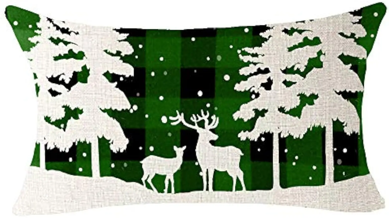 

Льняная декоративная наволочка Merry Christmas Wishes Animal Family 30x50 см