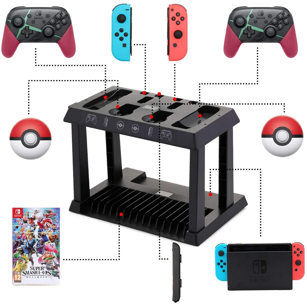 

for Nintend Switch Charging Dock Charger Base Disc Stand for Nintendo Switch 2 Joy-Cons NS Pro 2 Poke Ball Plus Controllers