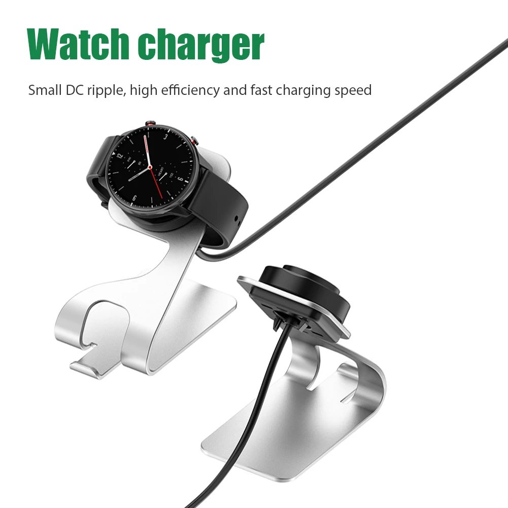 

Metal Aluminum Charger Stand Holder for Huami Amazfit Bip3/GTR 2e SIM/T-Rex pro/GTS2e/Pop pro Smart Watch Charging Cradle Stand