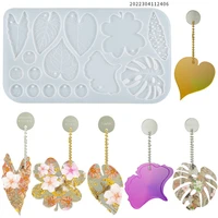 irregular leaf clover pendant silicone mold keychain necklace listing tag diy crystal epoxy resin mold jewelry making tool mould