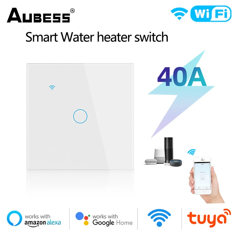 

Умный водонагреватель Tuya с поддержкой Wi-Fi/Zigbee, 40 А, 8000 Вт