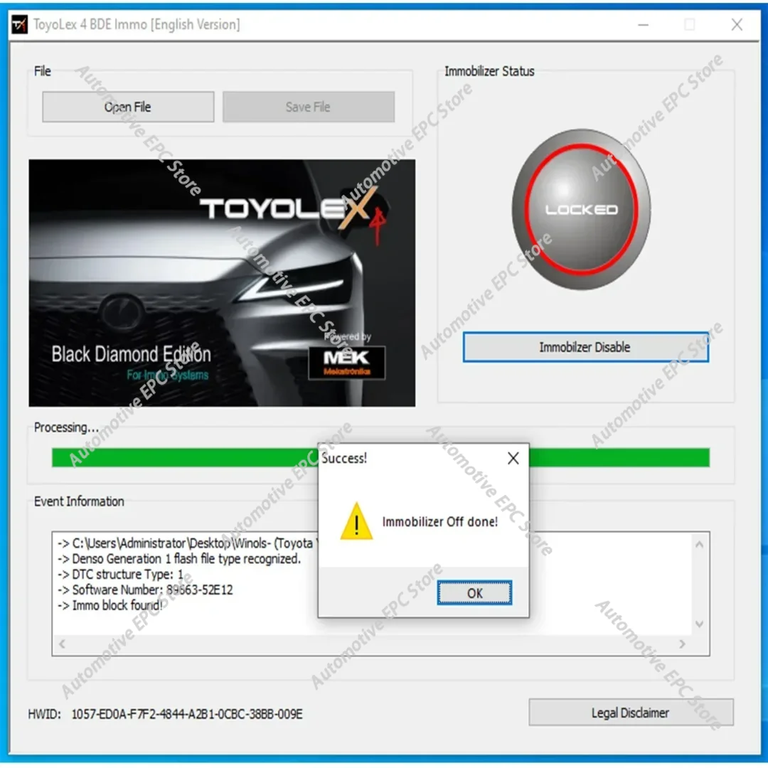 Фото 2026 Hot Toyolex 4/3 Toyolex4 Unlimited Keygen Lexus Denso Mascheramento DTC Disable Funziona для Kess Ktag ECU Tuning Toyolex3 №5