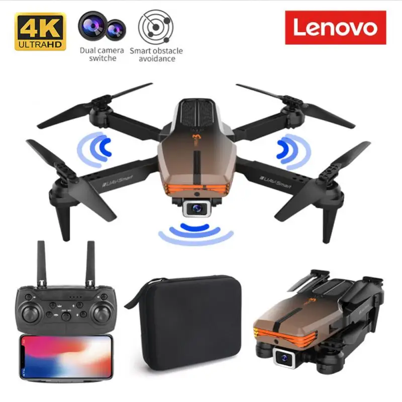 

Lenovo Drones With Camera 4k HD UAV Aerial Photography Dual Camera Folding Aircraft Remote Control Fixed Height Quadcopter dron