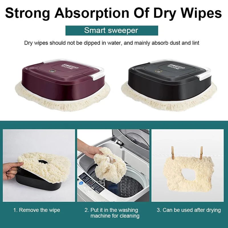 

Charging Mop Machine Smart Home Mopping Machine Automatic Mopping Robot Suitable for Kitchen Living Room Bedroom