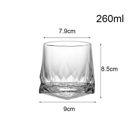 260 мл Ретро рельефная стеклянная чашка креативная вращающаяся стакан для виски стеклянный коктейльный спирт Xo стакан для бренди домашняя фотография посуда для напитков в подарок