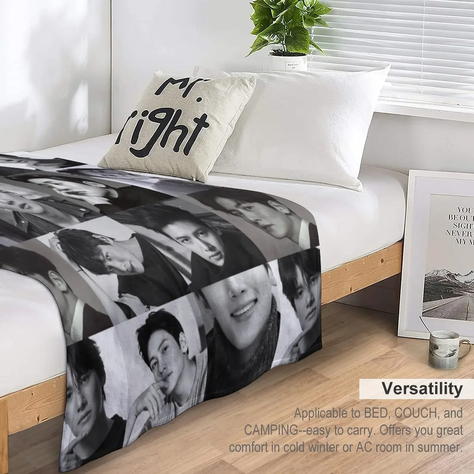 Винтажное одеяло Ji Chang Wook для детей с коллажем