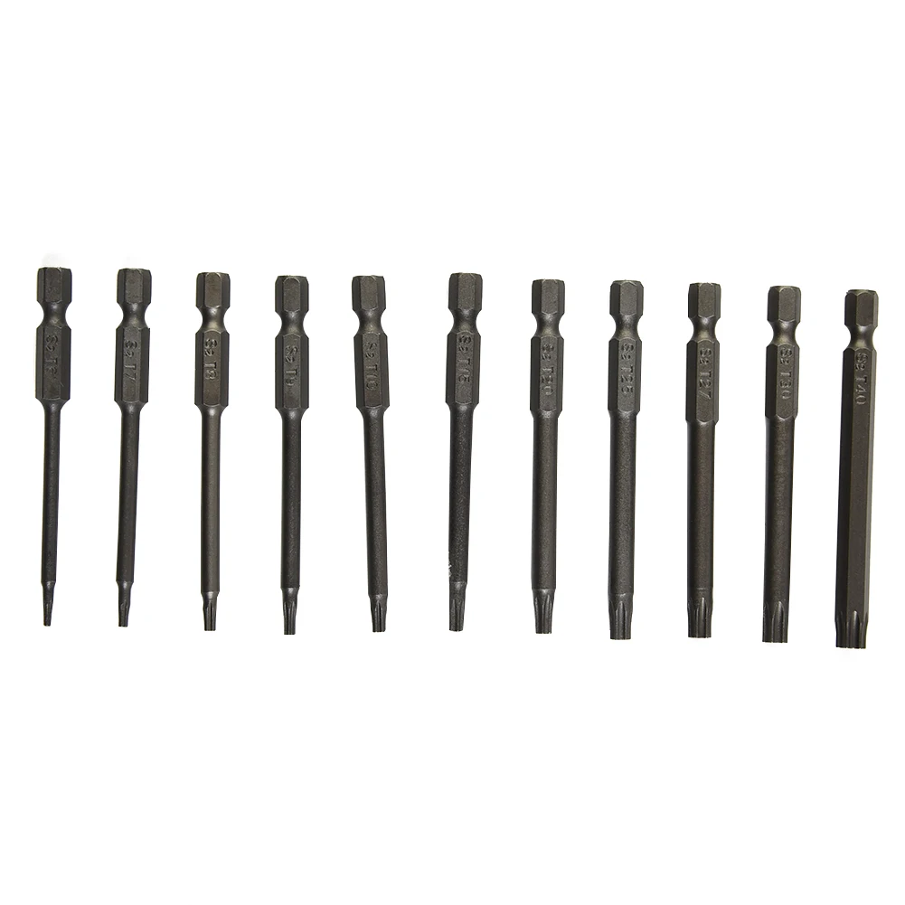 

2022 Brand New Factory Screwdriver Bit Hex Bit Security Set Torx Type 11pcs Accessories Extra Long Head 75MM Magnetic