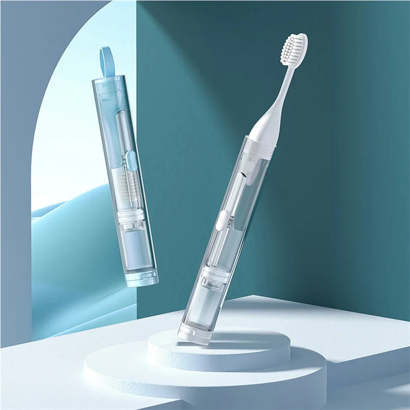 

Дорожная Портативная Складная зубная щетка, интегрированная, для кемпинга, походов, легкая в переноске пластиковая зубная щетка, набор для хранения зубной пасты