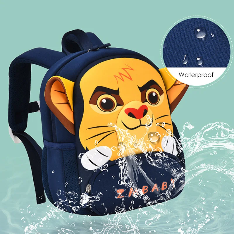 2022 Cartoon Lion King School Bags for Boys1-3-6 Years Old Kindergarten Anti-lost 3D Monkey Backpacks Kids Girl Mochila Infantil