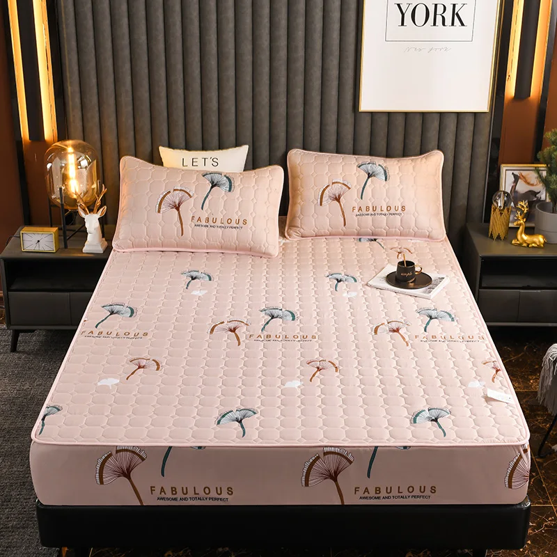 

New Product 100% Polyester Thickened Quilted Sheets Skin Friendly Mattress Covers Breathable High Quality Sheets(no pillowcases)