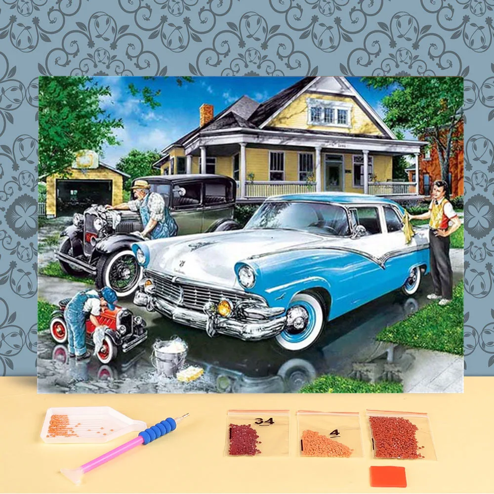 

Car Scenery DIY 5D Full Diamond Embroidery Diamond Painting Diamond Mosaic Set Christmas Gift Home Decor Home Picture Year