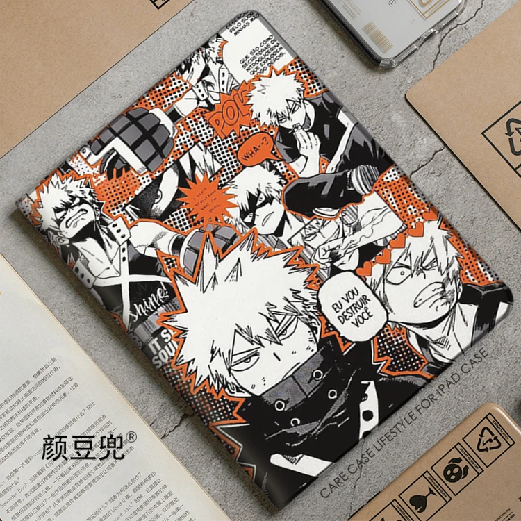Bakugou Katsuki Anime My Hero Academia для Galaxy Tab S9 Lite 8 7 2021 чехол SM-T220/T225 тройной чехол-подставка S6