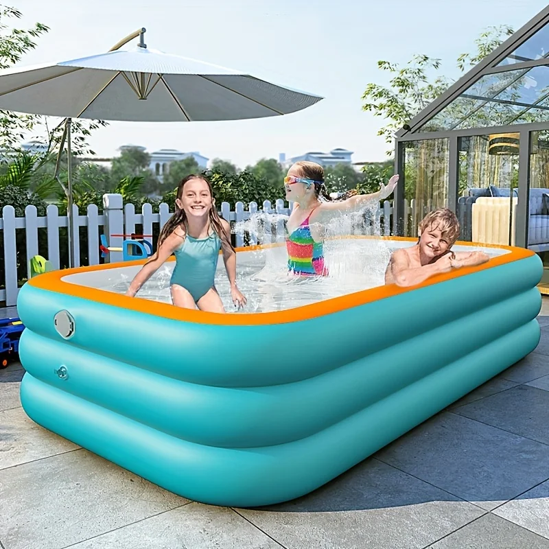 

1pc Inflatable Swimming Pool, Thickened Abrasion Resistant Full-Sized Swimming Pool With Household Children's Ocean Ball, Intera