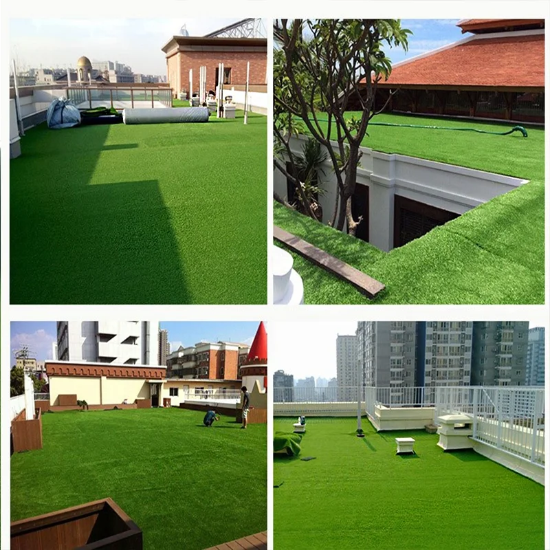 

Garden Artificial Turf Grass Synthetic Carpet Lawn Wedding Decoration Fake Grass Balconies Indoor Anti-slip Green Grass Mat Roll