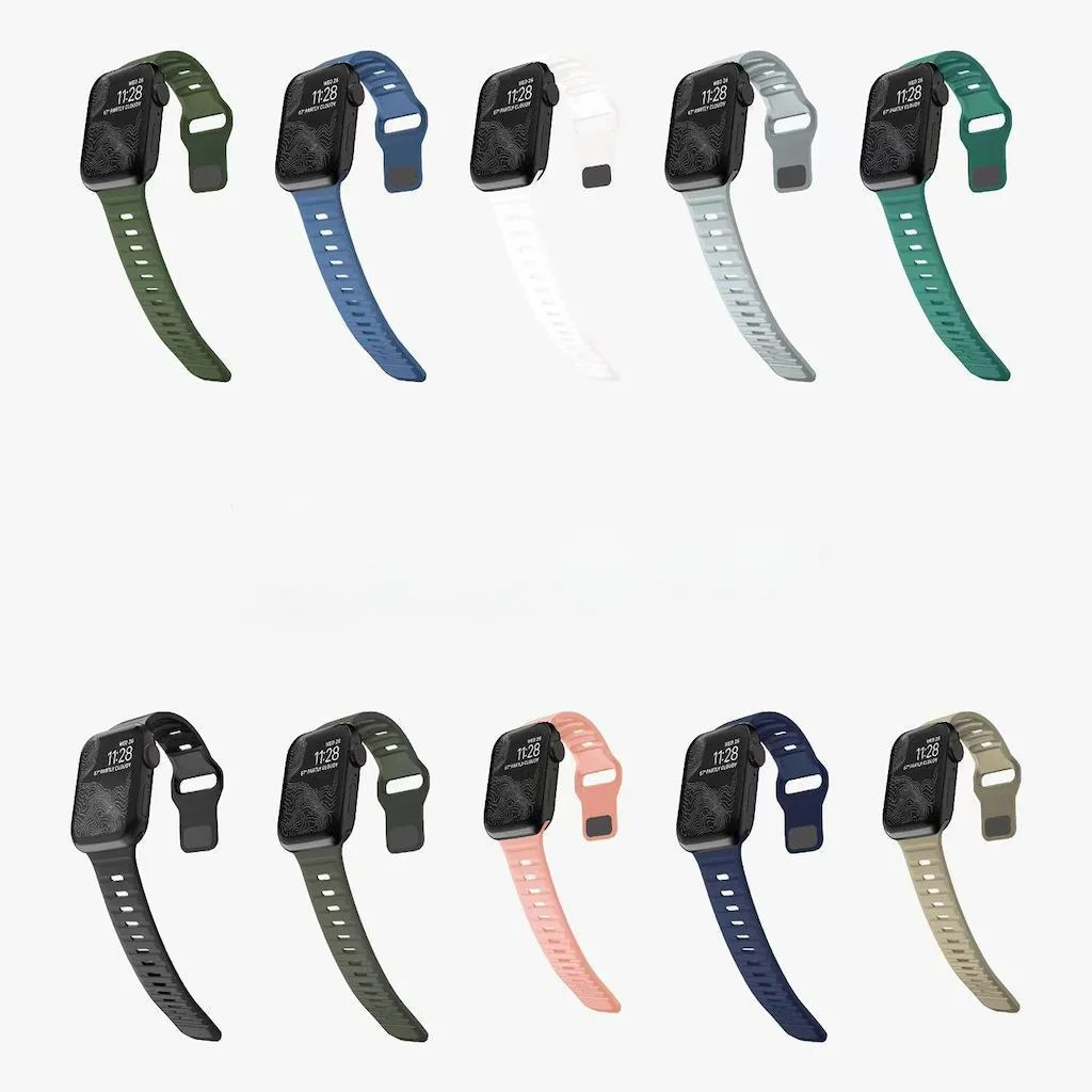 

Compatible With Apple Watch Strap Silicone Sports Square Buckle Strap Iwatch SE8 Apple Ultra Watch Strap Watch Band