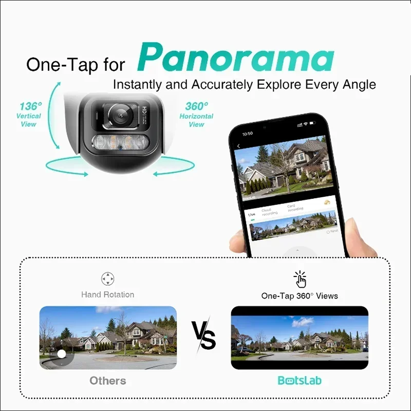 Камеры Botslab 2K 3MP 1/2 шт. IP-система безопасности с ночным видением для