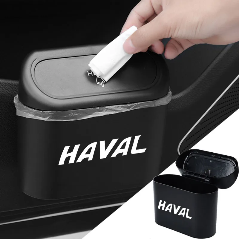 

1Pc Car ABS Trash Bin Hanging Vehicle Garbage Case Storage Box For Haval Jolion F7x F7 H6 2021 H3 H2 H5 H7 H8 H9 M4 Accessories