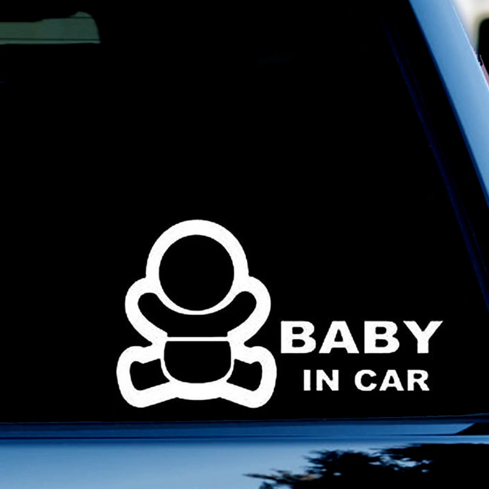

15,5 см * 8,7 см ребенок в автомобиле, Безопасность вождения Предупреждение знак забавные виниловые наклейки в виде Фотообоев c переводными кар...