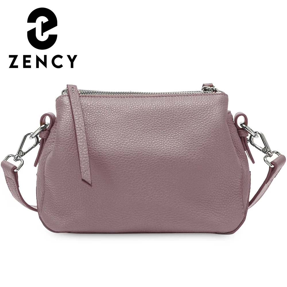 

Zency Simple Style Women Shoulder Bag 100% Genuine Leather High Quality Lady Crossbody Bag Black Grey Fashion Tote Handbag