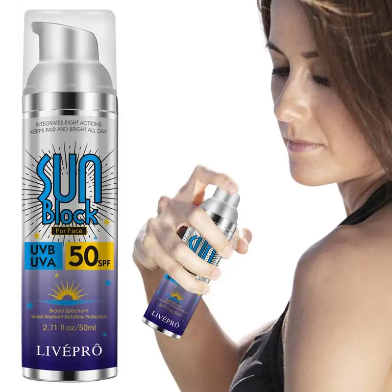 

Sunscreen Spray 50ML Broad Spectrum Sun Screen Spray Moisturizing Sun Block For Most Skin Types To Enjoy Outdoor Activities