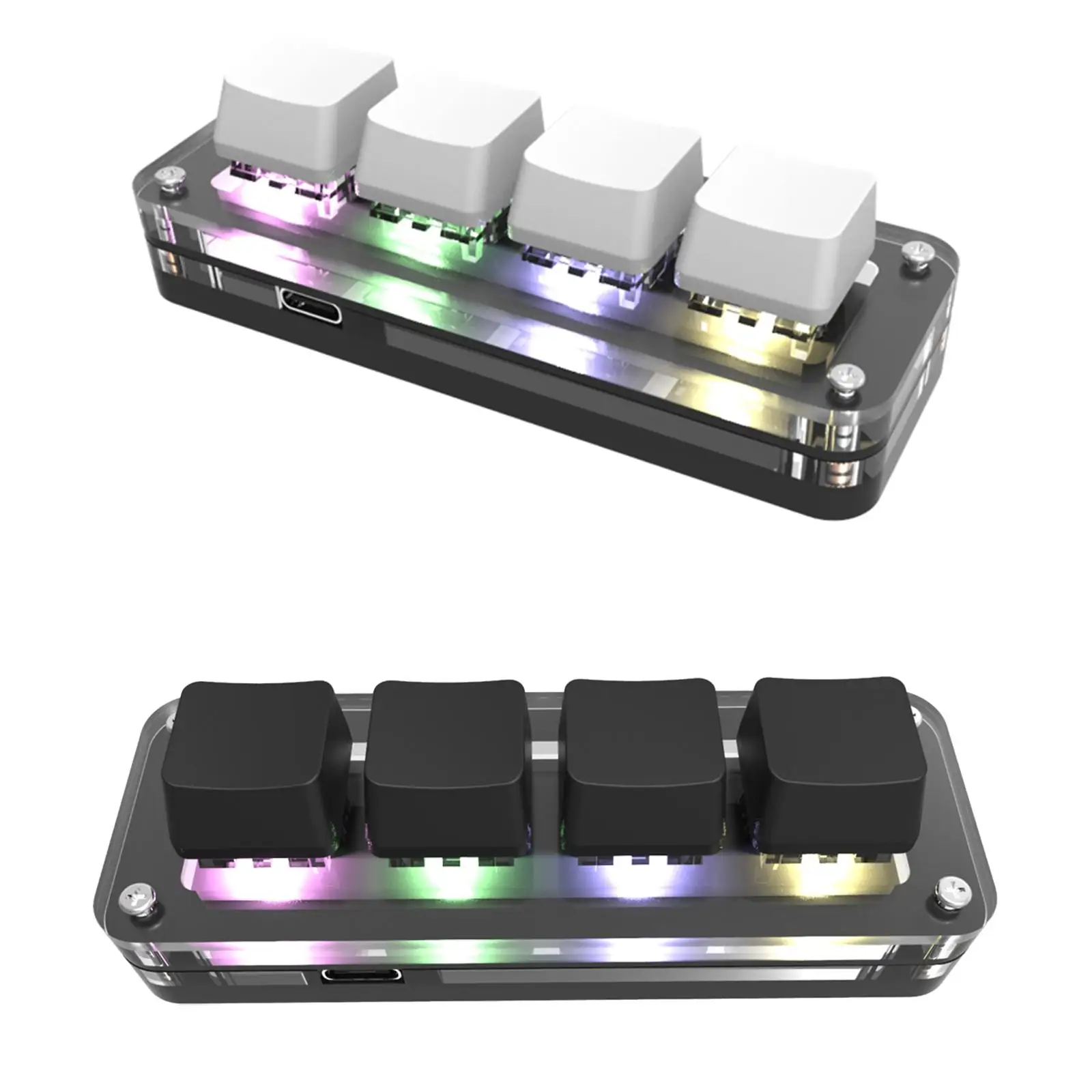 

Сменная клавиатура RGB, программируемые клавиши, портативная стандартная клавиатура, механическая, 4 клавиши, пользовательская клавиатура д...